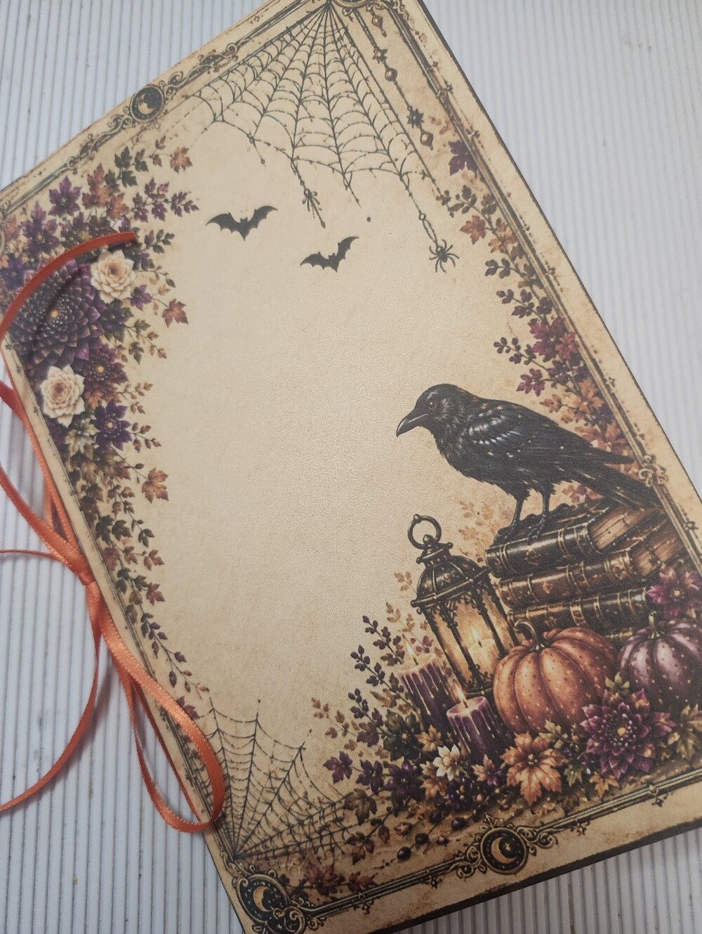 Handmade Junk Journal Booklet "HAPPY HALLOWEEN" Witches, Ghosts. Cats & Pumpkins